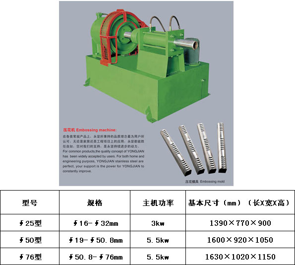 不銹鋼壓花機(jī)